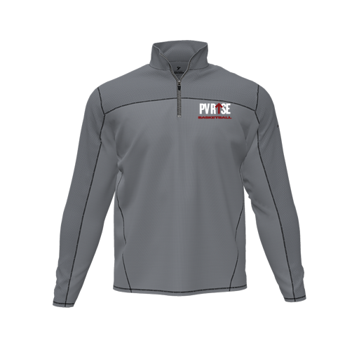 [CUS-DFW-QTRZ-PER-LSL-GRY-AS-LOGO1] Quarter Zip Pullover (Adult S, Gray, Logo 1)