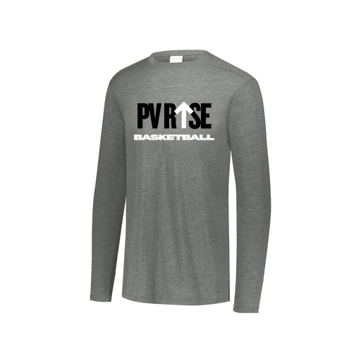 [FTLCUBGY-YS-LOGO2] Decker Youth Tri-Blend T-Shirt - Long Sleeve (Youth S, Gray, Logo 2)